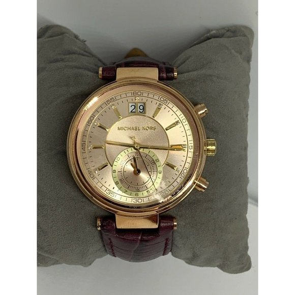 Michael Kors MK6360 Women\'s Brown Leather Analog D main image 4